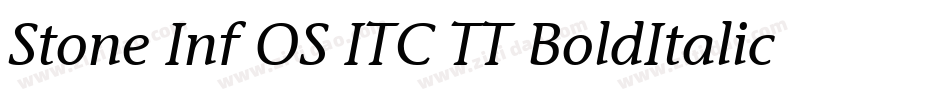 Stone Inf OS ITC TT BoldItalic字体转换